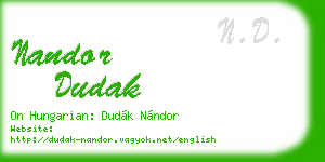 nandor dudak business card